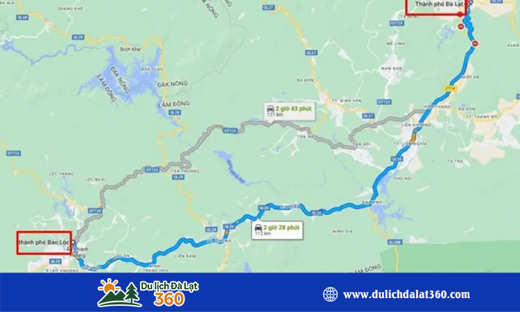 Bảo Lộc đi Đà Lạt bao nhiêu km
